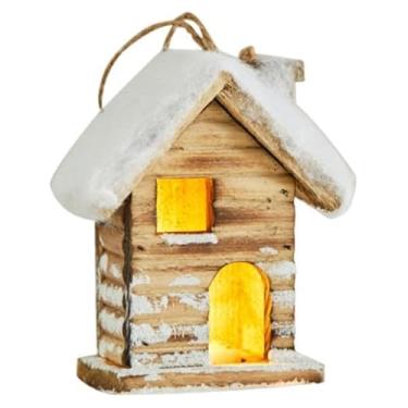 Imagem de BLWOTMOR Decoração de Natal para Casa de Vila Natalina, Enfeite de Cabana Iluminada para Festas O Ano Todo, Style a, Tamanho real