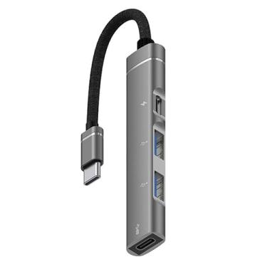 Imagem de Divisor USB C 1 em 3 saídas, cabo de carregamento e transferência de dados, fone de ouvido e adaptador de carregador com PD 15W para iPhone 16 15 Pro Max, Pixel 9 8 7, Galaxy S24 S23 S22, iPad Pro