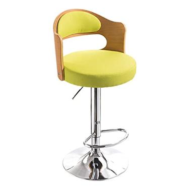 Imagem de YAYA2021-SHOP Cadeira de bar de tecido estofado banco de bar 61 cm altura do assento balcão altura banco de bar para cozinha e pub doméstico bancos de bar ajustáveis (cor: C)