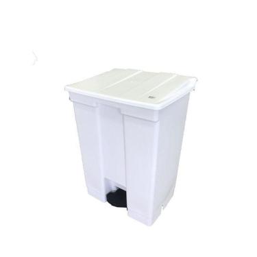 Imagem de Lixeira Coletora De 60L Com Pedal Bralimpia - Branca