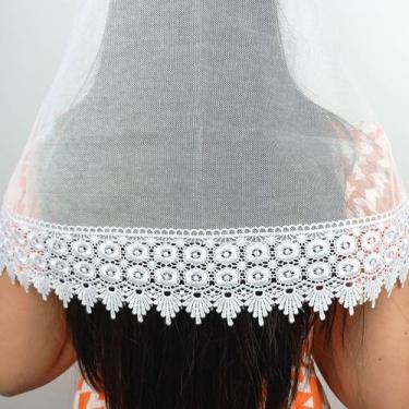 Imagem de Véu Ccb Adulto Congregação Cristã Renda Guipir Larga (Patrícia) - Cent