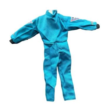 Imagem de Fenteer Roupas de bonecos de ação 1/6, fantasia de boneca, mini, macacão moderno, uniforme, roupas em miniatura para bonecos de corpo masculino de 12"