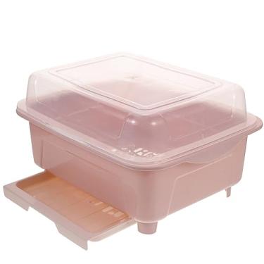 Imagem de AKALNNB Cozinha com bandeja coletora com tampa, escorredor de louça, escorredor de pratos com tampa