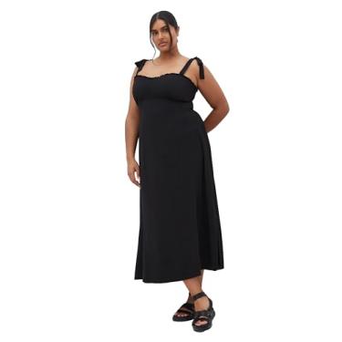 Imagem de City Chic Vestido feminino plus size - Penny, Preto, 54