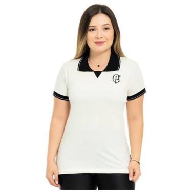 Imagem de Polo Corinthians Basica Feminina - FMF, Branco, GG