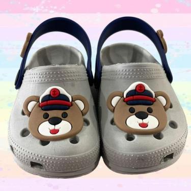 Imagem de Sandália Infantil Masculina Babuche Estampa de Capitão Urso Leve e Con