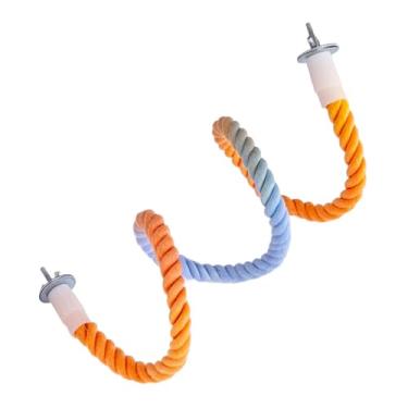 Imagem de Whtkoph Poleiro de corda para pássaros, suporte para papagaios, brinquedo de escalada resistente a mordidas para calopsitas, 80cm