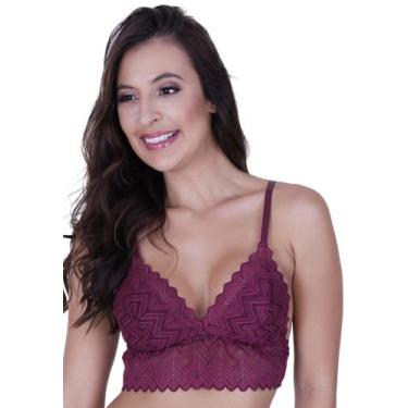 Imagem de Sutiã sem Bojo sem Aro Renda Cropped Alça Fina - c1 SUTIÃ ISIS - BY TI