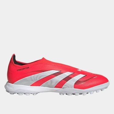 Imagem de Chuteira Society Adidas Predator League LL Unissex, Vermelho, Branco, 