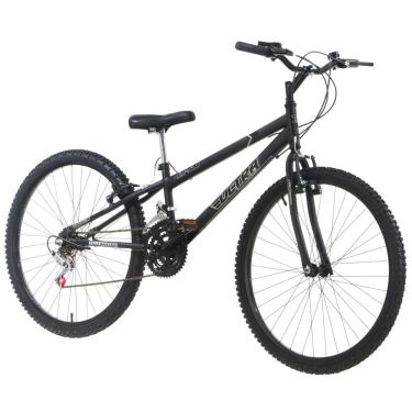 Imagem de Bicicleta de Passeio Ultra Bikes Esporte Rebaixada Aro 26 Reforçada Freio V-Brake – 18 Marchas Preto Fosco