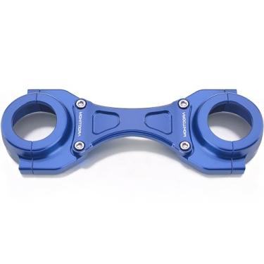 Imagem de MoKitDora Suporte de garfo dianteiro de 49 mm para Harley 2018-later Softail Low Rider FXLR Street Bob FXBB Standard FXST Models, azul