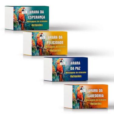 Imagem de Kit Araras de Mensagens de Otimismo - 4 Cartões Inspiradores