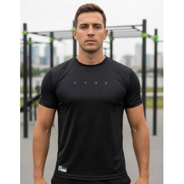Imagem de Camiseta Térmica Academia Dry Fit, Poliamida Uv - Fyne Fit, Preto, Lis