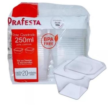 Imagem de POTE QUADRADO 250 ML FREEZER E MiCROONDAS - PRAFESTA