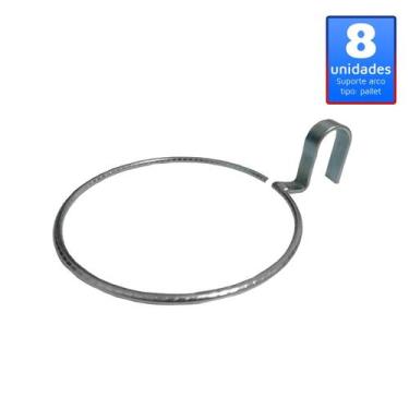 Imagem de 8 Suporte Anel Arco 13cm Encaixe Pallet, Treliça, Sem Vaso - TMTSUPORT