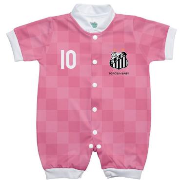 Imagem de Macacão Bebê Santos Curto Rosa - Torcida Baby