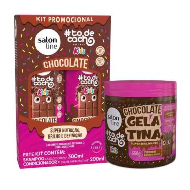 Imagem de Chocolate Salon Line Kit com Shampoo, Condicionador e Gelatina, Rotina