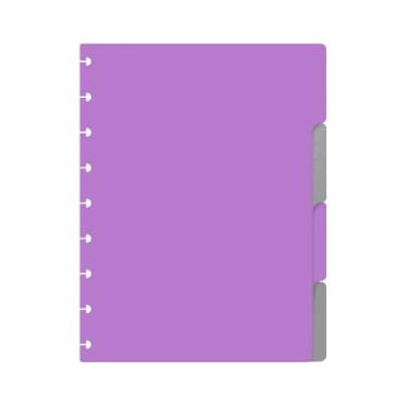 Imagem de Divisórias Iscool Para Caderno De Disco M Solid Colors Lilás e Prata