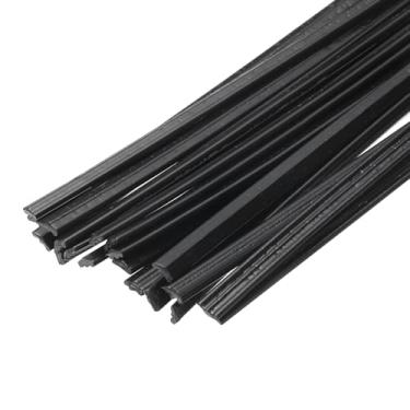 Imagem de 20 peças de hastes de solda de plástico de 20 cm tiras de solda PE para soldador de plástico preto