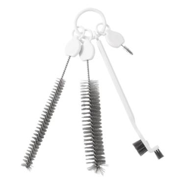 Imagem de Conjunto de escovas de limpeza de garrafas, 4 peças com anel de armazenamento, escova de mamilo, escova de boca de bule de chá, limpeza de canudo (4 peças)