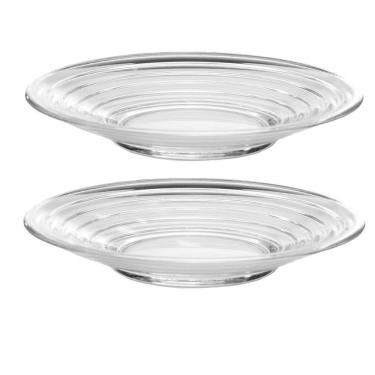 Imagem de Jogo 2 Pratos Vidro Ondulado 17cm Cozinha Aino Aalto Iittala