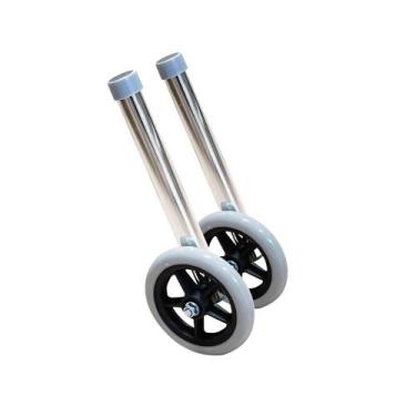 Imagem de Par de Rodas para Andador Dellamed 3 Barras Cinza D10