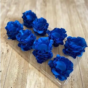 Imagem de Kit com 120 Forminhas para Doces Finos Modelo Flor Luxo – Linha Style – Ideal para Casamentos, Festas e Decoração de Mesa Elegante(AZUL ROYAL,40 UNIDADES)