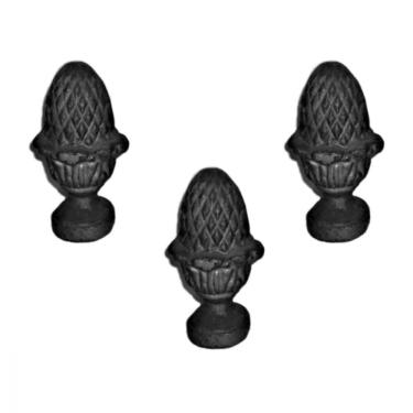 Imagem de Kit 3 Pinhas Ferro Fundido N03 Pra Grade Portão Sacada Muro