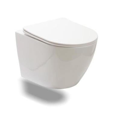 Imagem de Vaso Sanitário Suspenso Saída Horizontal Hematita Pingoo.casa - Branco