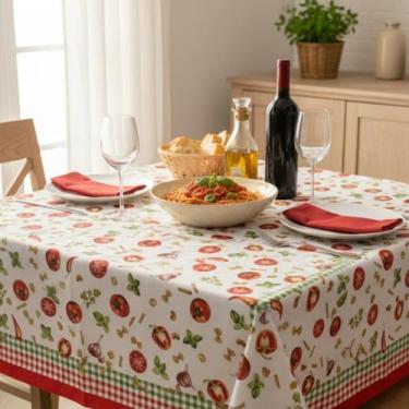 Imagem de Toalha de mesa retangular 6 lugares plástica térmica estampada - UZOO