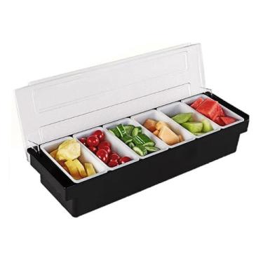Imagem de Porta Condimentos Frutas com 6 Divisórias Bartender Pizzaria - ATMX