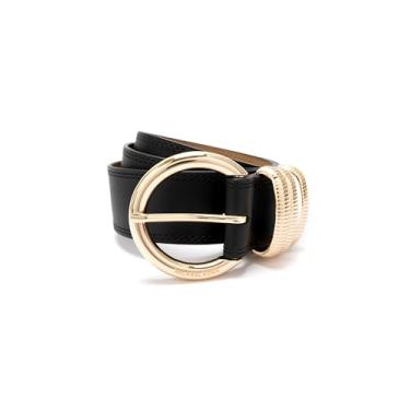 Imagem de Michael Kors Cinto de couro feminino de 3,8 cm, acessório moderno elegante e versátil para uso diário