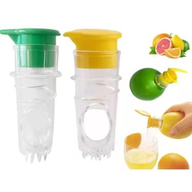 Imagem de Espremedor de limão, espremedor de frutas cítricas portátil para limão/limão/laranja, espremedor manual com filtro, para coquetéis, cozinhar, churrasco (2 peças)