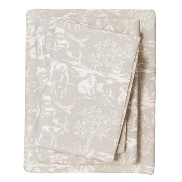 Imagem de Jogo de cama queen de flanela natalino - 100% algodão turco, escovado, lençol de inverno - ultramacio, aconchegante, conjunto de cama de 4 peças (criaturas do livro de histórias)