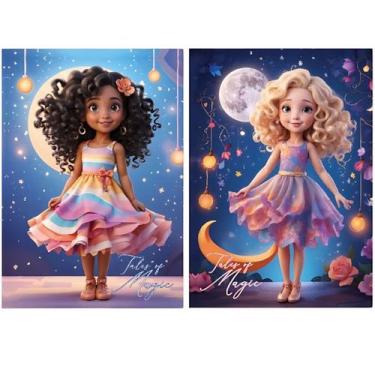 Imagem de Kit 2 Caderno Brochurão Princesas 96 Fls Costurado Capa Dura - 99844IM