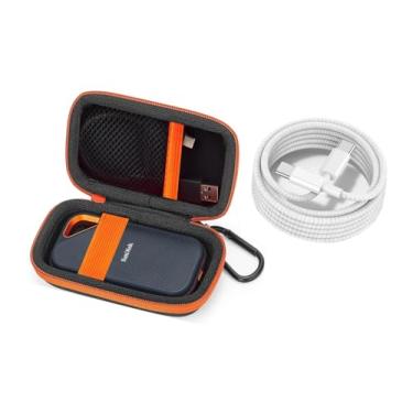 Imagem de Capa rígida para SanDisk Extreme Pro/SanDisk Extreme SSD externo portátil 500GB- 4TB, capa protetora de viagem, bolsa de armazenamento, para Samsung T7 Shield/T7 Portable.