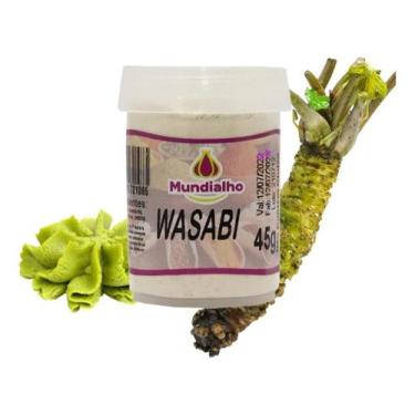 Imagem de Wasabi Em Pó Raiz Forte Pote Mundialho 45g