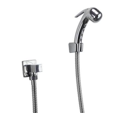 Imagem de Ducha Higiênica ABS Cromado com Trava e Mangueira 120 cm e Registro Qu