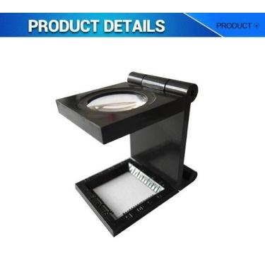 Imagem de Lupa Conta Fios 8x dobrável em plástico com escala em milímetro (resol