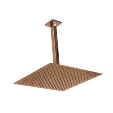 Imagem de Ducha Chuveiro Inox Rose Golden 30 Cm Slim Quadrado De Teto - AMG Meta