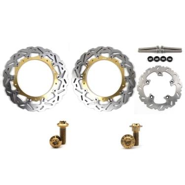 Imagem de Arashi Discos de freio dianteiros traseiros grandes com parafusos de montagem para BMW R1200GS 2013-2018 ABS 2014-2018, R1250GS R1250GSA 2019-2023, acessórios de substituição de motocicleta
