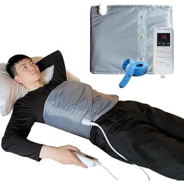 Imagem de Cinto de sauna de calor de círculo inteiro de 360° Escultor de abdômen, massageador vibratório, aquecimento rápido, remoção de celulite do estômago, treinador de cintura e abdominal, alívio da dor