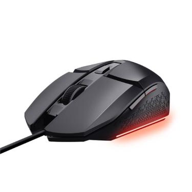 Imagem de Mouse Com Fio Gamer Trust GXT 109P Felox, ABS, UBS 2.0, 6 Botões, DPI 6.400, Preto