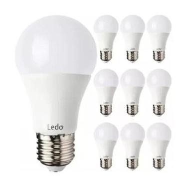 Imagem de 2X Kit 10 Lâmpada Led Bulbo 15W E27 Branco Frio Ledo Cor Da