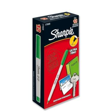 Imagem de Marcador Pernamente Sharpie Ultrafino - Caixa c/12 Verde