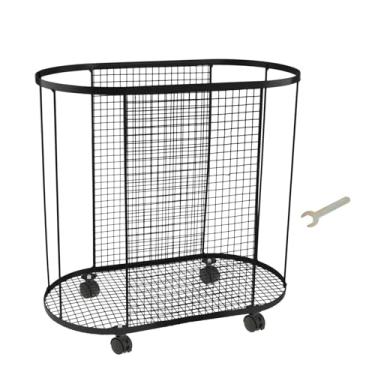 Imagem de FytStycale Organizador de Academia de Metal, Suporte de Armazenamento de Equipamentos de Ginástica para Academia Doméstica com Rodas, Carrinho de Armazenamento R, Preto