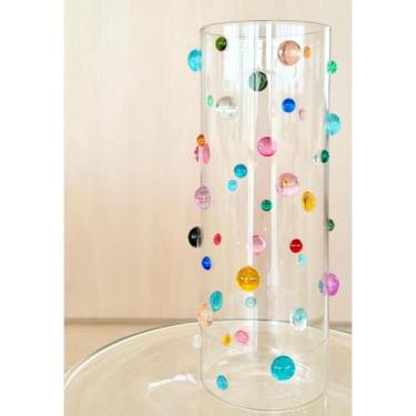 Imagem de Vaso de Vidro Decorativo 1700ml com Gemas de Vidro - Design Italiano para Vasos Decorativos para Sala e Jarra de Vidro para Flores(Mix Gemas Grandes e MIni)