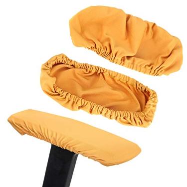 Imagem de Capas de apoio de braço para cadeira de escritório, 2 peças de descanso de braço removível para escritório, coberturas elásticas para apoio de braço, protetor de apoio de mão, protetor de braço para