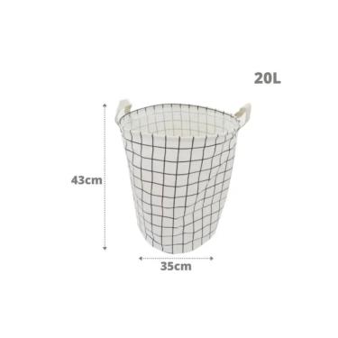 Imagem de Cesto Organizador Dobrável Cor Off-White