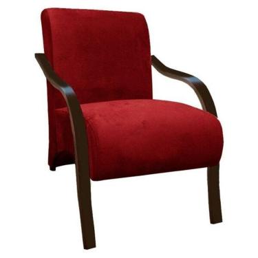 Imagem de Poltrona Vênus 1 Lugar Lisa Vermelho
